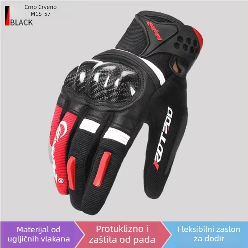 Rukavice za motocikl s dodirnim zaslonom, zimske, debele, duge, unisex za odrasle, za sport i vožnju biciklom