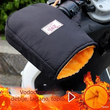 Električne rukavice za električni motocikl, zimske tople s baršunastom podstavom, unisex za vožnju biciklom