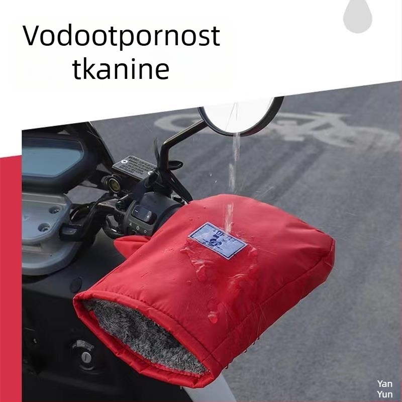 Električne rukavice za električni motocikl, zimske tople s baršunastom podstavom, unisex za vožnju biciklom