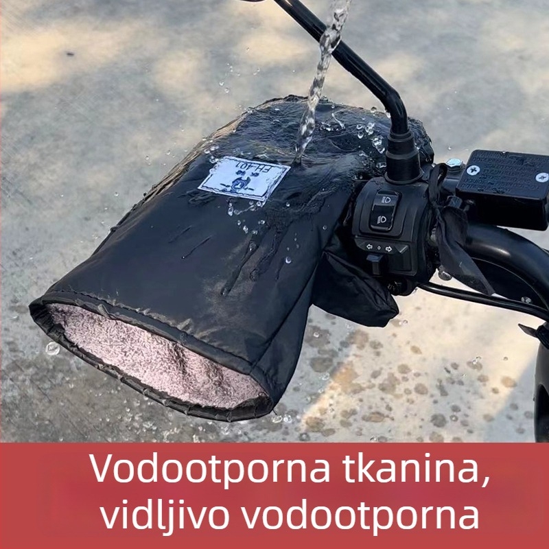 Električne rukavice za električni motocikl, zimske tople s baršunastom podstavom, unisex za vožnju biciklom