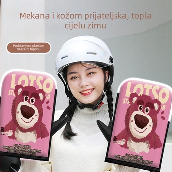 Langcheng zimske navlake za ručice upravljača električnih vozila i rukavice s fleece podstavom, unisex, vodootporne