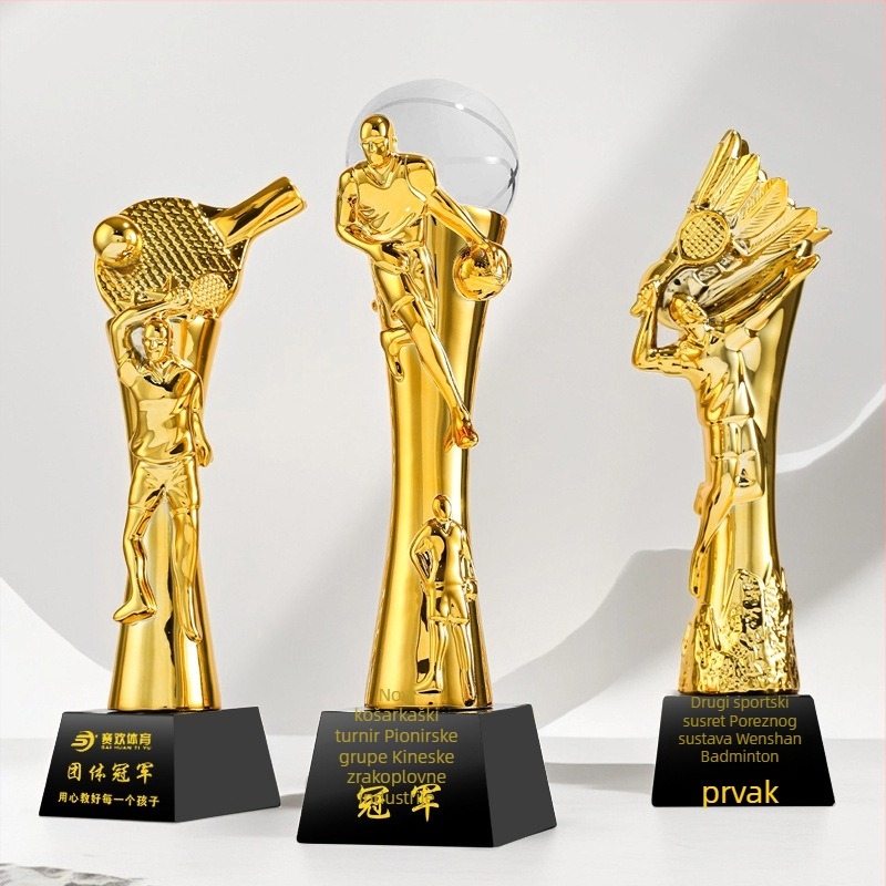 Sportski trofej – smola, prilagodljiv logo, brend Shadow Crystal Fantasy Dust, idealno za nagrade, poslovne poklone i dekoraciju