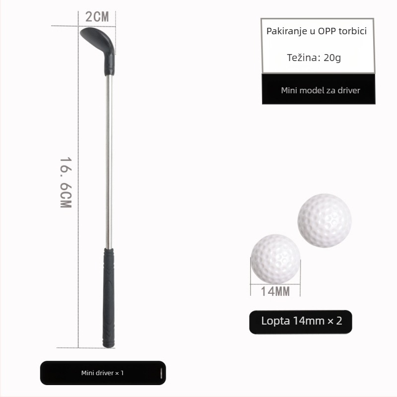 Golf putter JOL | glava od zinkovog legura | drška od nehrđajućeg čelika | težina 61 g