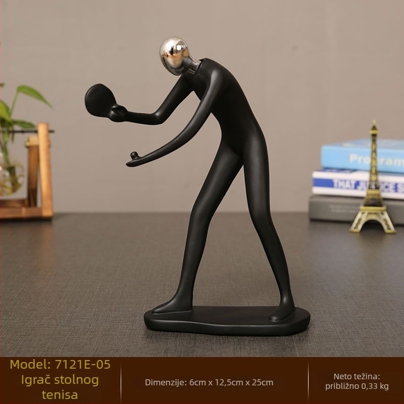 Master Gu figura od smole – minimalistički moderni kućni dekor za dnevni boravak i studijsku sobu