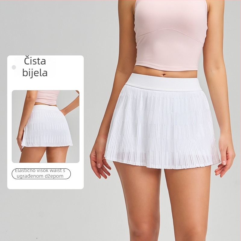 Fitness suknja s plisom, marka YOGA PARADISE, jesen 2025, sastav: 75% najlon, 25% spandeks