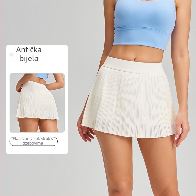 Fitness suknja s plisom, marka YOGA PARADISE, jesen 2025, sastav: 75% najlon, 25% spandeks