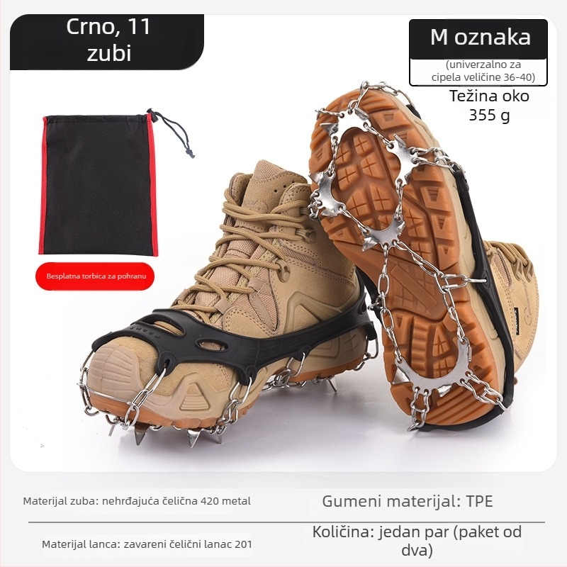 11-zupna dječja protusklizna navlaka za cipele od nehrđajućeg čelika Mount Rock