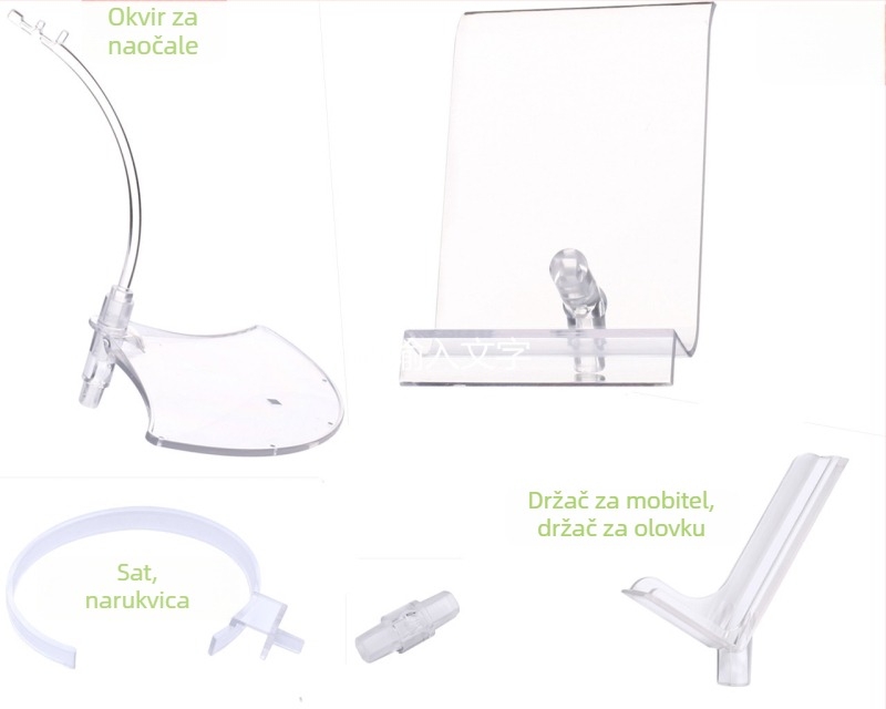 Stalak za nakit s rotirajućom platformom, ABS, LED rasvjeta, solarno napajanje - Purple Sun