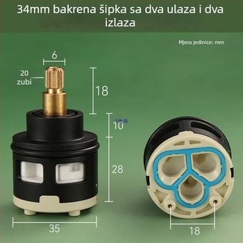 Ventilno jezgro kišnog izlaza za kuhinjski sudoper – 304 nehrđajući čelik, keramičko jezgro ventila, model A-00002, Mingjin, CE potvrda