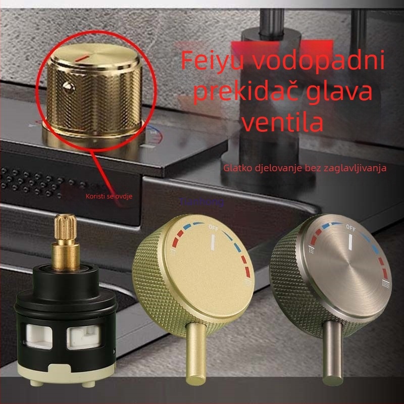 Ventilno jezgro kišnog izlaza za kuhinjski sudoper – 304 nehrđajući čelik, keramičko jezgro ventila, model A-00002, Mingjin, CE potvrda