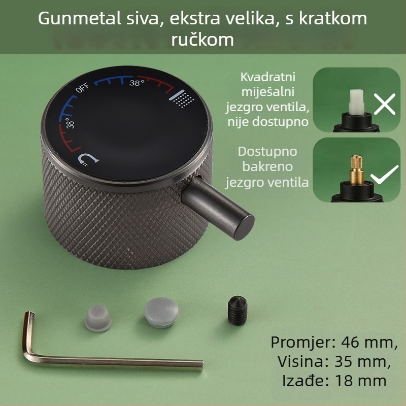 Ventilno jezgro kišnog izlaza za kuhinjski sudoper – 304 nehrđajući čelik, keramičko jezgro ventila, model A-00002, Mingjin, CE potvrda