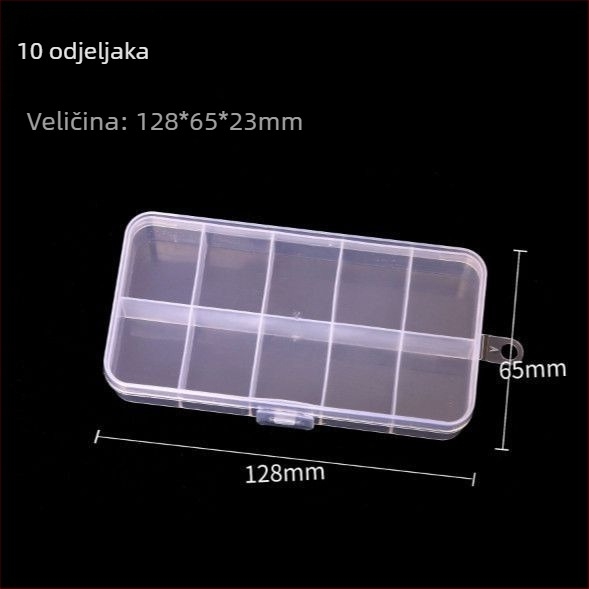 Prozirna kutija za pohranu nakita s 28 odjeljaka i mrežicama za sprječavanje pomicanja – stolni plastični organizator nakita, suvremen stil