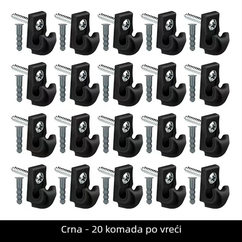 ABS materijal, vijčani konus za svjetlosne nizove i viseće košare za biljke; jednostavna, moderna minimalistička kuka, nosivost 2 kg