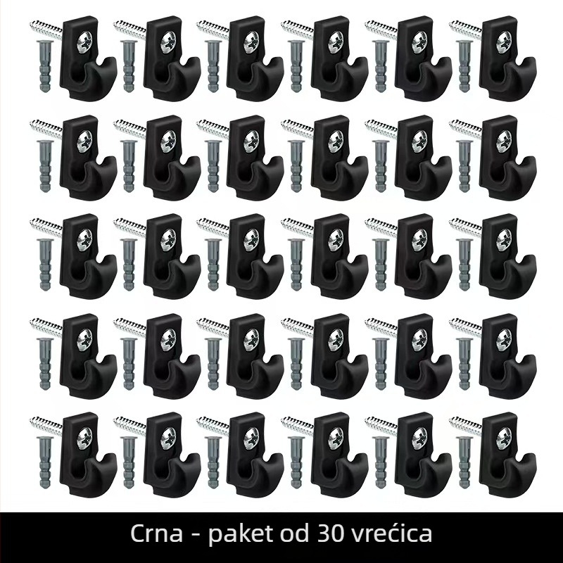 ABS materijal, vijčani konus za svjetlosne nizove i viseće košare za biljke; jednostavna, moderna minimalistička kuka, nosivost 2 kg