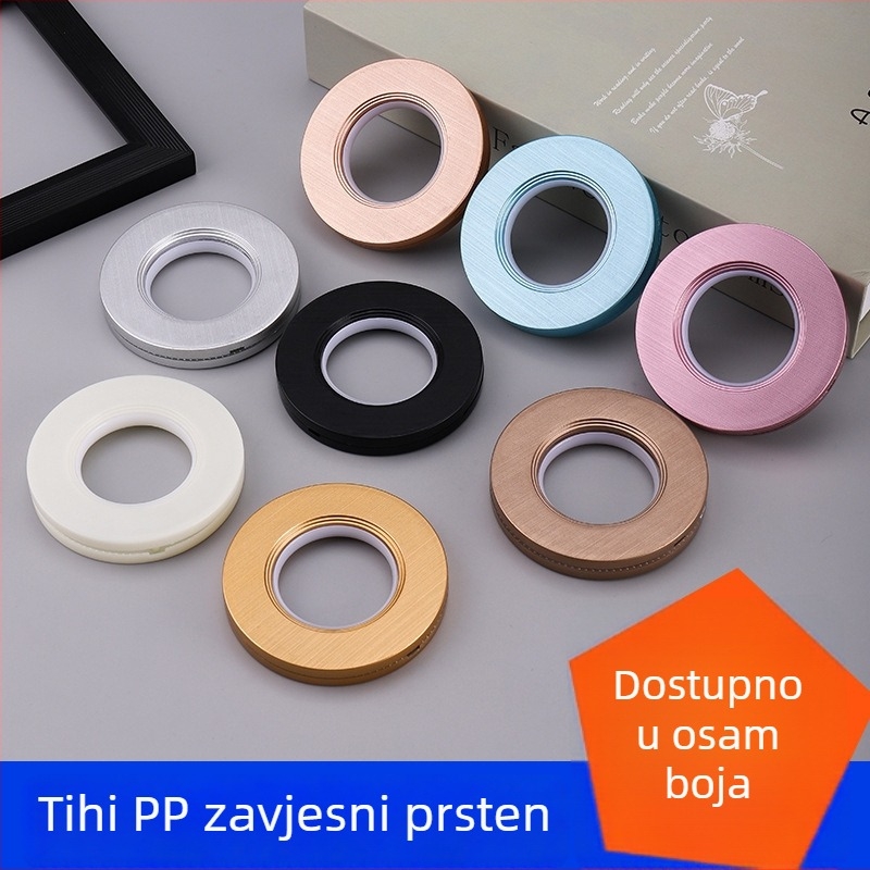 Zavjesni prsten s rimskim kružnim dizajnom, Model 76, PP materijal, za visenje zavjesa, moderni minimalistički stil