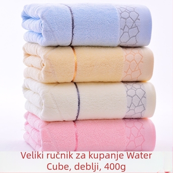 Pamukani kupaonski ručnik, debeli Jacquard, 400–500 g, 32s pređa, mogućnost prilagodbe, izvezeni logotip