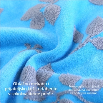Komplet kućnih ručnika od 100% pamuka, Cut Velvet završna obrada, nježno uvijeno vlakno, serija Cut Velvet Flower Branch, mogućnost prilagodbe