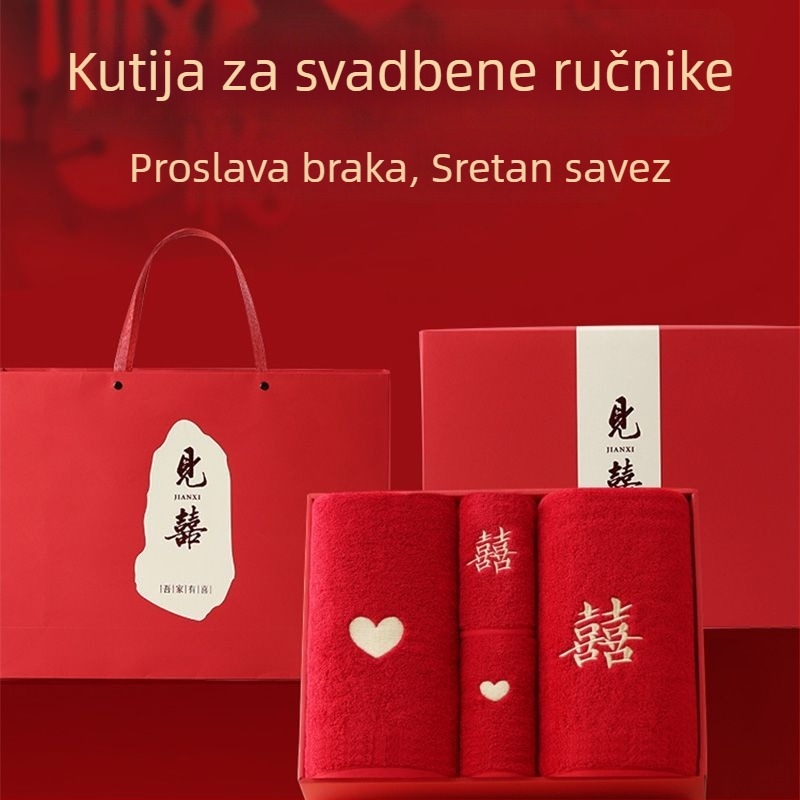 Set ručnika od pamuka za parove, 4 komada, ukrašeni, Warp knitting, 350 g