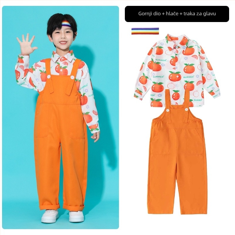 Dječja scena odjeća za hip-hop nastup, unisex, za djecu preko 8 godina, ljeto 2025 (ljeto 2025; unisex; hip-hop stil; za djecu preko 8 godina)