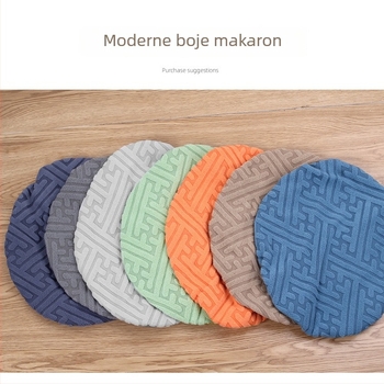 Kružna navlaka za okretni barski stol – polarni fleece, Planet Bear, zaštita od prašine, dekorativan izgled, prugasti ili jednobojni uzorak, jednostavan stil