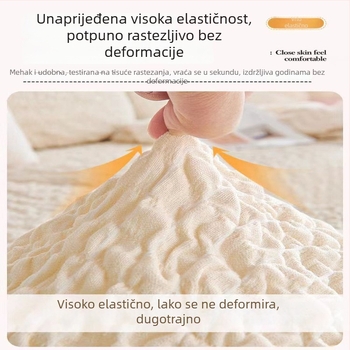 Navlaka za stolicu - poliester, kvadratnog oblika, protuklizna, otporna na habanje, zaštita od prašine, moderni minimalistički stil