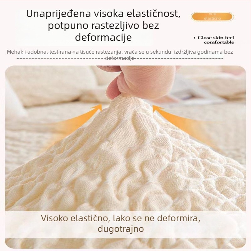 Navlaka za stolicu - poliester, kvadratnog oblika, protuklizna, otporna na habanje, zaštita od prašine, moderni minimalistički stil