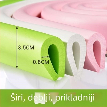 U-oblika zaštitni trak za stolove, od pjene, samoljepljiv, zaštita rubova stakla