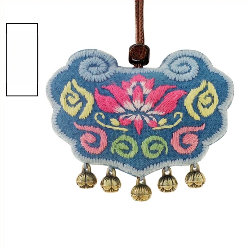 Set za križićno šivanje – novi kineski stil, laneno platno, svečani uzorak, drugi tip šivanja