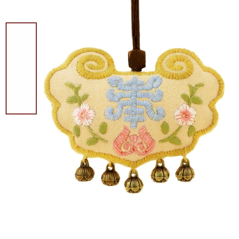 Set za križićno šivanje – novi kineski stil, laneno platno, svečani uzorak, drugi tip šivanja