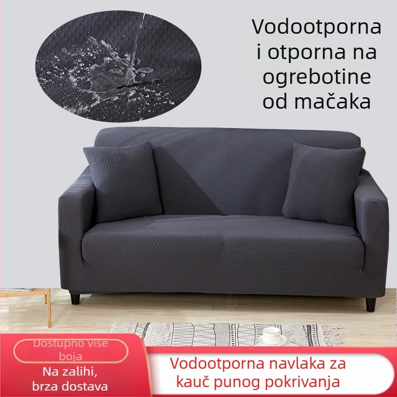 Vodootporan zaštitnik za kauč s potpuno pokrivenim dizajnom, univerzalna veličina, za sve vrste kauča, strojno pranje, otporan na mrlje, debeli materijal.