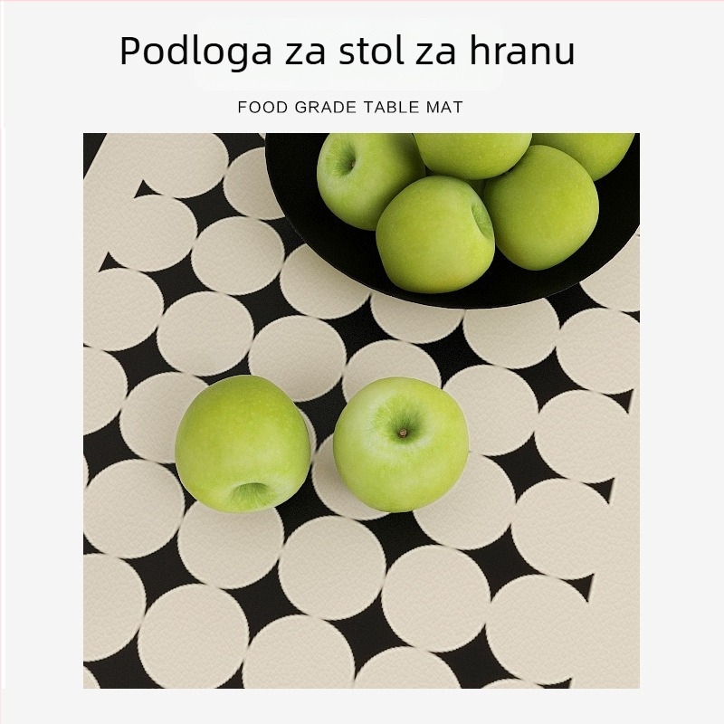 Podložka za stol za bočni ormar i TV ormarić, duga pravokutna ploha, vodootporna i otporna na masnoće, geometrijski uzorak