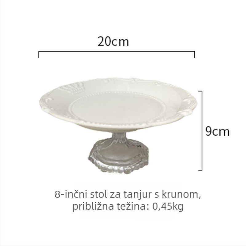 Tongfa keramički tanjur, nepravilan oblik, višestruki uzorci