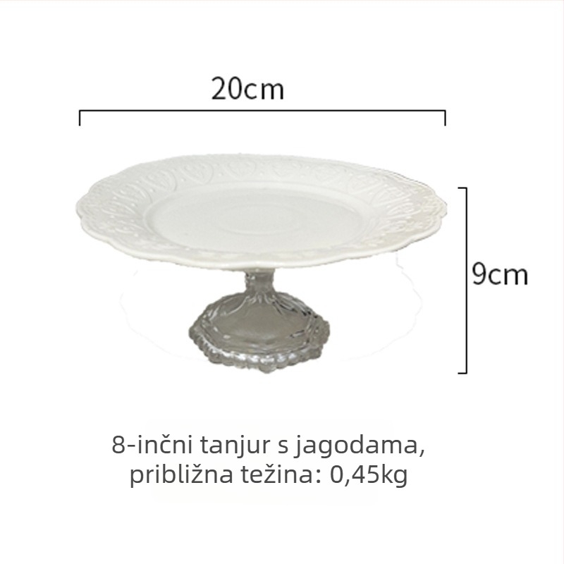 Tongfa keramički tanjur, nepravilan oblik, višestruki uzorci