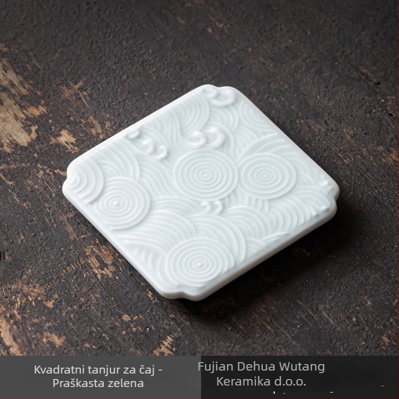 Porcelanski tanjur za voće — Wuxitang, kineska jednostavnost, lagani luksuz retro stil, šifra proizvoda: Full Moon Auspicious Clouds Saucer