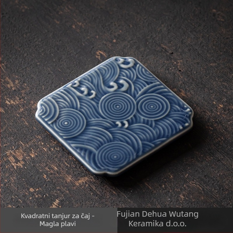 Porcelanski tanjur za voće — Wuxitang, kineska jednostavnost, lagani luksuz retro stil, šifra proizvoda: Full Moon Auspicious Clouds Saucer