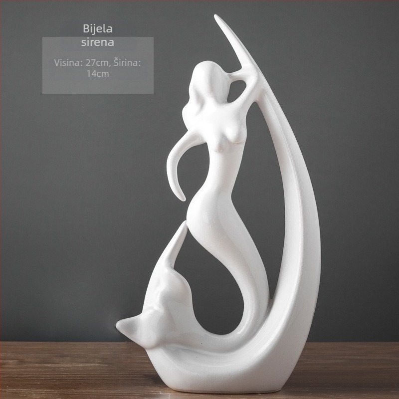 Keramički jelen dekorativni predmet za kućnu dekoraciju | Materijal: monokromni glazirani porcelan | Kategorija: Životinja | Pakiranje: karton | Prigode darivanja: vjenčanje, rođendan, suvenir s putovanja, promocija