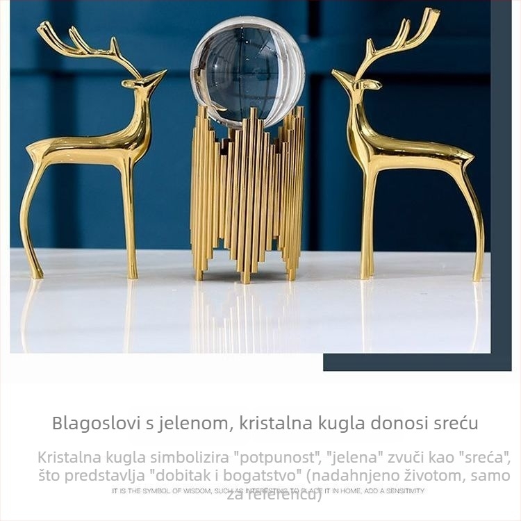 Kristalna kugla ukras za vinsku skrinicu, skandinavski moderni uredski dekor za ured, dnevnu sobu, hodnik i TV ormarić (Marka: Unique; Materijal: legura; Namjena poklona: promotivni pokloni; Poklon: poslovni pokloni)