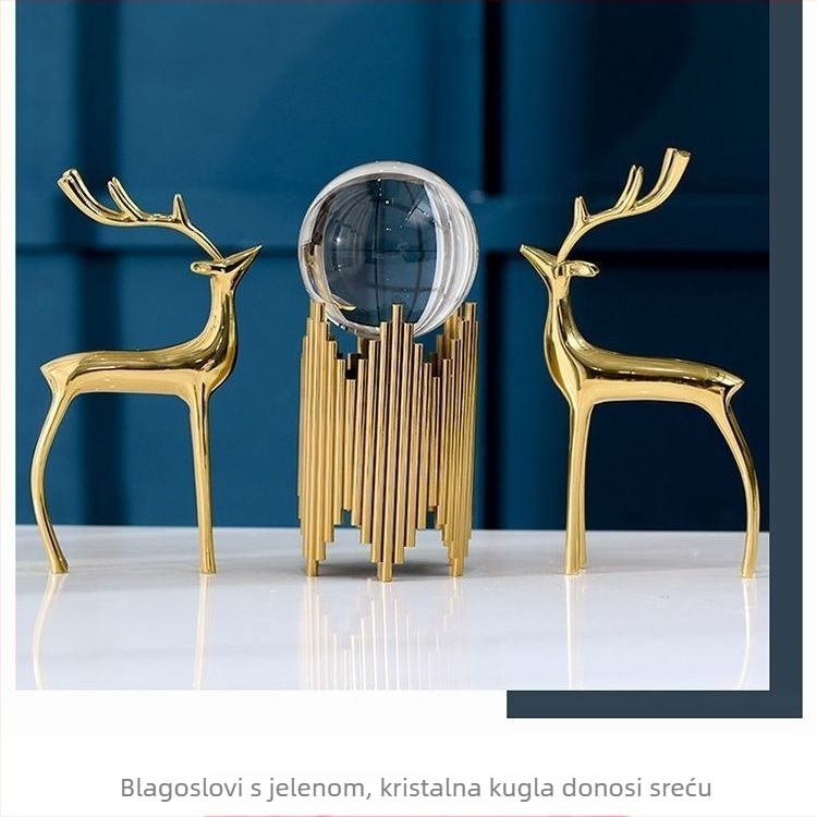 Kristalna kugla ukras za vinsku skrinicu, skandinavski moderni uredski dekor za ured, dnevnu sobu, hodnik i TV ormarić (Marka: Unique; Materijal: legura; Namjena poklona: promotivni pokloni; Poklon: poslovni pokloni)