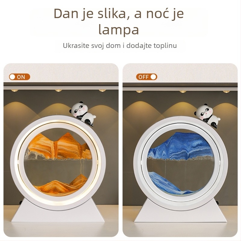 Mervis resin pješčani sat s pijeskom slikom, ručno izrađeni moderni minimalistički dekor za dnevni boravak i ured, idealan poklon za useljenje