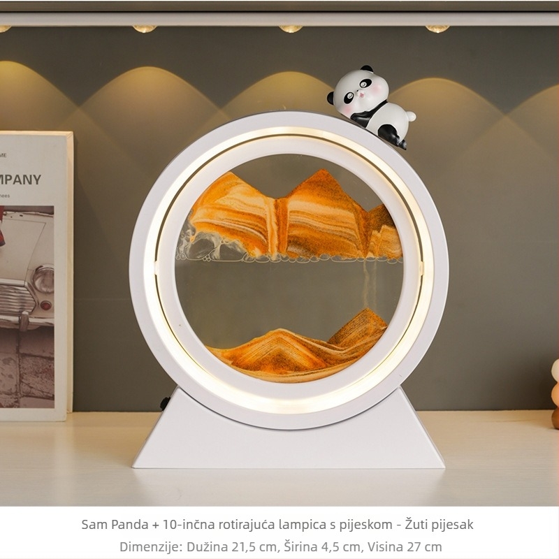 Mervis resin pješčani sat s pijeskom slikom, ručno izrađeni moderni minimalistički dekor za dnevni boravak i ured, idealan poklon za useljenje