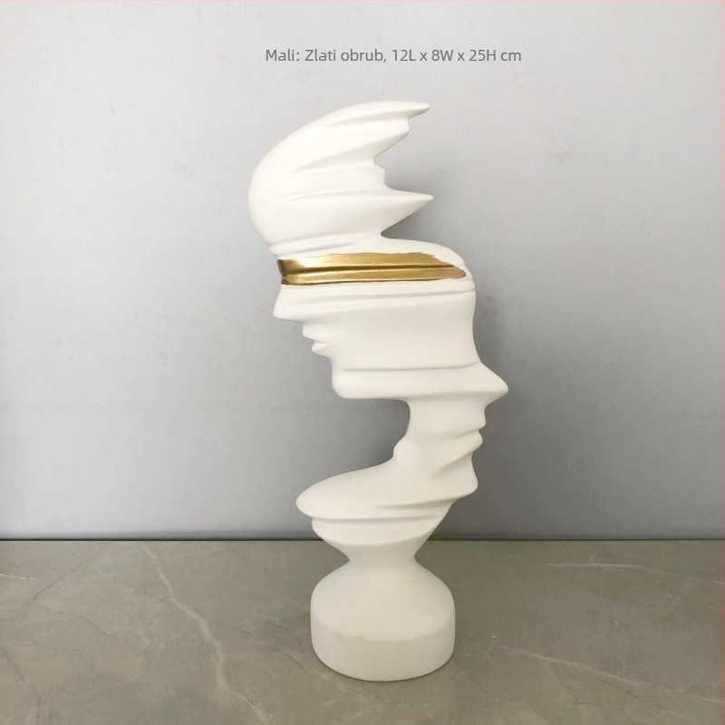 Skulptura od smole za kućni dekor — moderni minimalistički dizajn, apstraktna figura, Art File (ručni rad od smole)