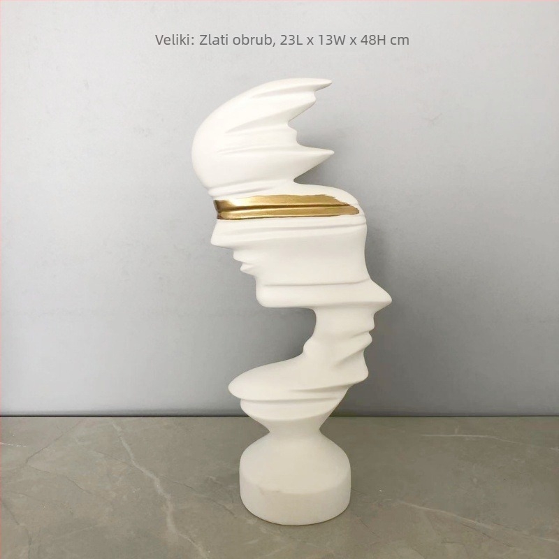 Skulptura od smole za kućni dekor — moderni minimalistički dizajn, apstraktna figura, Art File (ručni rad od smole)