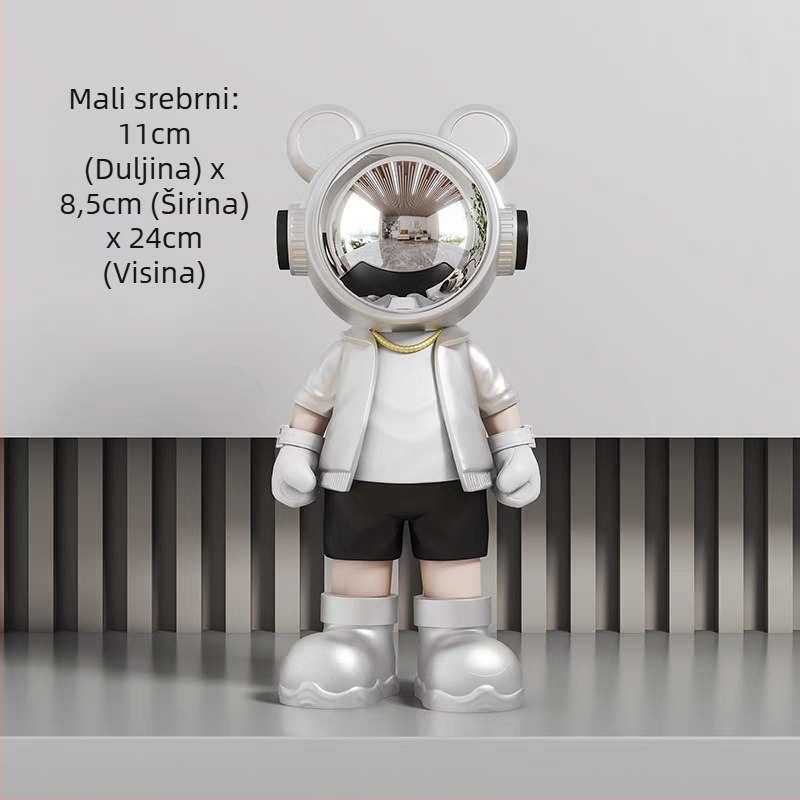 Astronaut stolna ukrasna figura – Yifang Home, smola, moderni minimalistički stil, ručno obojano, FKD6377