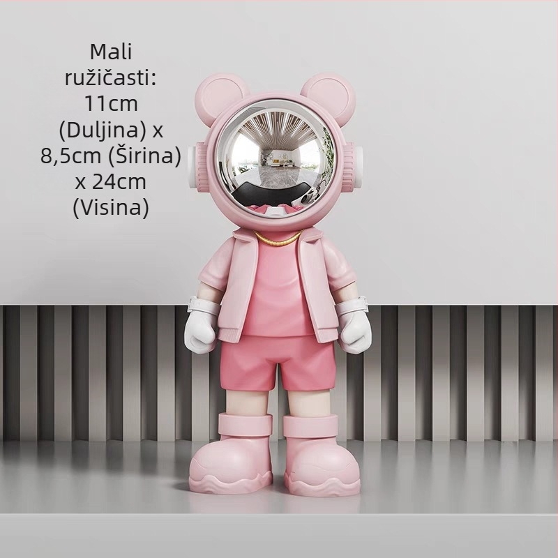 Astronaut stolna ukrasna figura – Yifang Home, smola, moderni minimalistički stil, ručno obojano, FKD6377