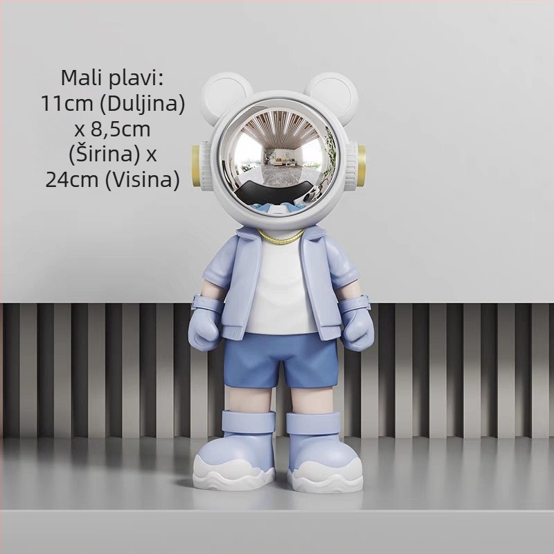 Astronaut stolna ukrasna figura – Yifang Home, smola, moderni minimalistički stil, ručno obojano, FKD6377
