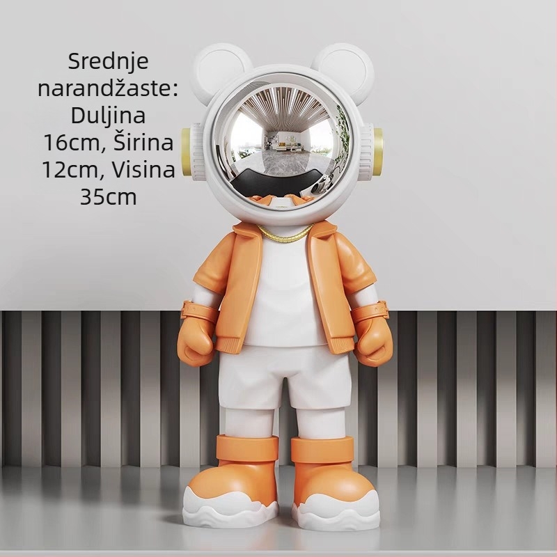 Astronaut stolna ukrasna figura – Yifang Home, smola, moderni minimalistički stil, ručno obojano, FKD6377