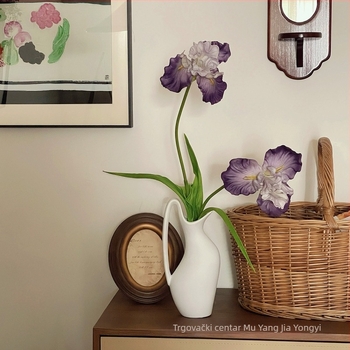 Umjetni iris cvijet, PU materijal, ručno izrađeno i ručno oslikano, dekor za dom i rekvizit za fotografiranje