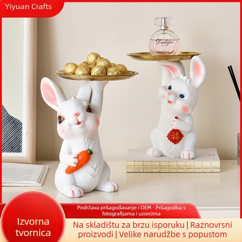 Zeko tanjur ukras - sintetička smola, moderni minimalistički stil, skladište za ključeve i slatkiše