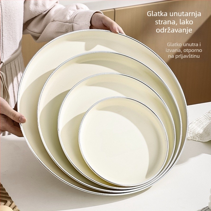 Plastična pladnja, kvadratnog oblika, od jednog komada izlivena, jednobojna, moderni minimalistički stil