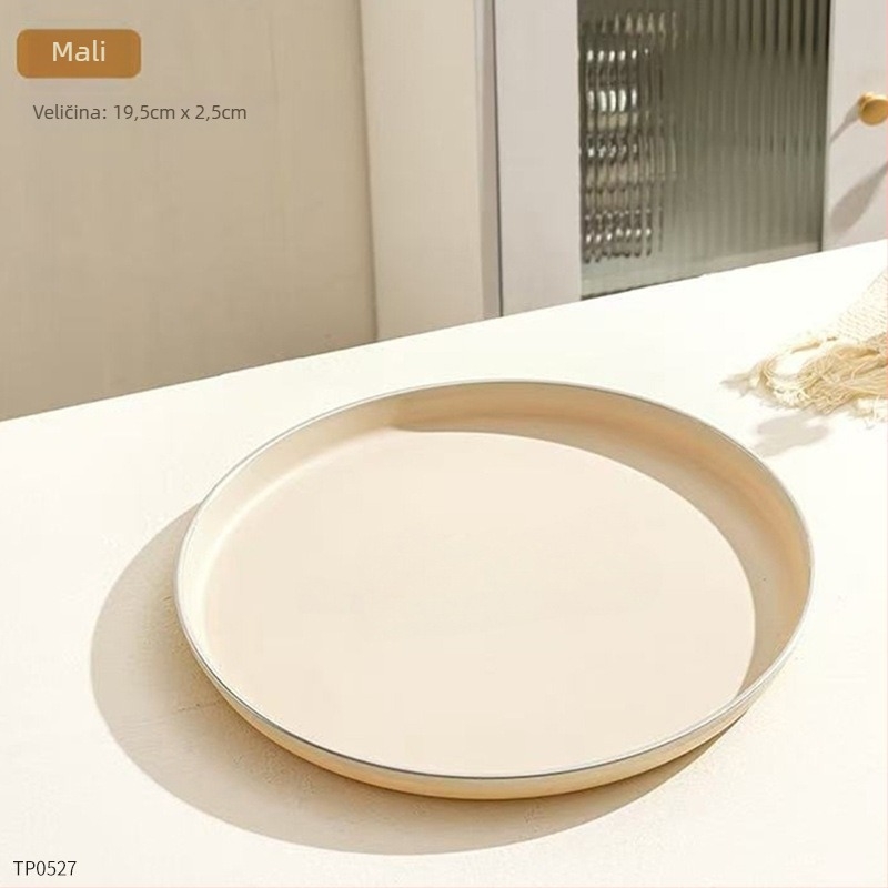 Plastična pladnja, kvadratnog oblika, od jednog komada izlivena, jednobojna, moderni minimalistički stil